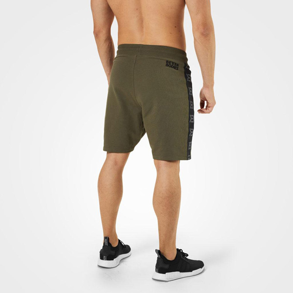 Better Bodies Stanton Sweat Shorts - Khaki Green Detail 2