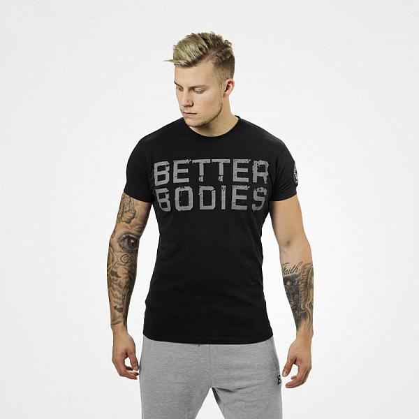 Better Bodies Basic Logo Tee - Black Detail 1