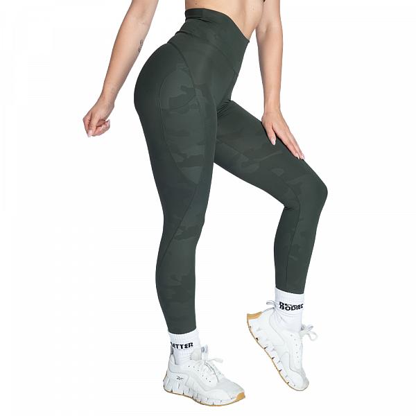 Better Bodies High Waist Leggings - Deep Forest Camo Detail 3