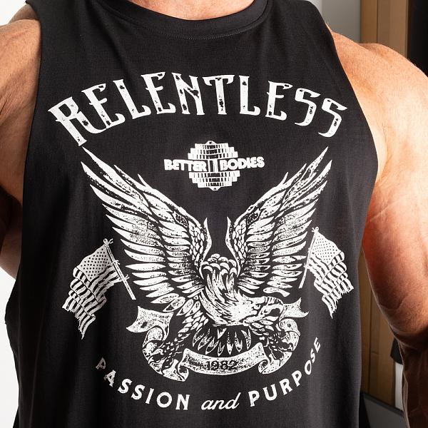 Better Bodies Relentless Cut Out Tank - Black/White Detail 4