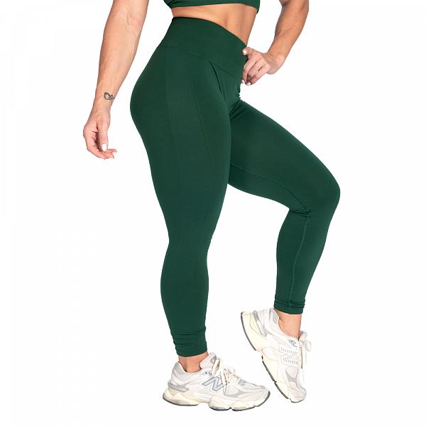 Better Bodies Scrunch Leggings - Emerald Green Detail 3