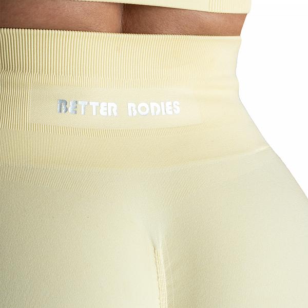 Better Bodies Scrunch Shorts - Washed Yellow Detail 4